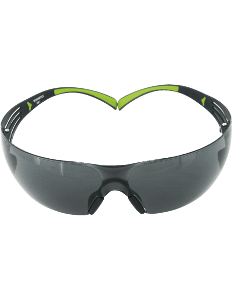3M SecureFit 400 SF402AF veiligheidsbril, zwart groen, smoke lens