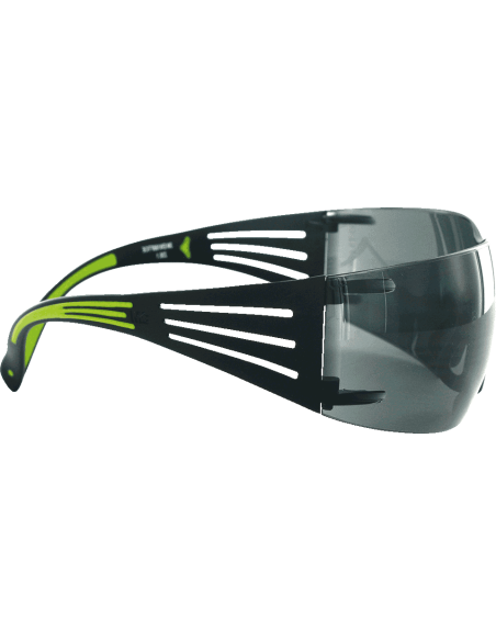 3M SecureFit 400 SF402AF veiligheidsbril, zwart groen, smoke lens