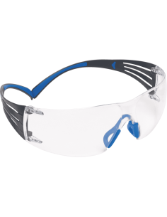 3M SecureFit 400 SF401SGAF-BLU veiligheidsbril, zwart blauw montuur, transparante lens