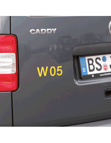 Set cijfer stickers 0-9 - watervaste zelfklevende folie - geel