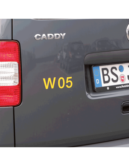 Set cijfer stickers 0-9 - watervaste zelfklevende folie - geel