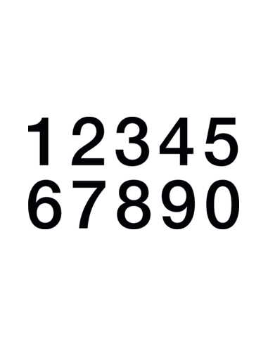 Set magneet cijfers 0-9 - magneetfolie - zwart