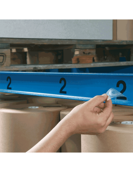 Set cijfer stickers 0-9 - watervaste zelfklevende folie - zwart