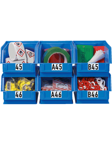 Set cijfer stickers 0-9 - zelfklevende folie - 20 kaarten - zwart wit