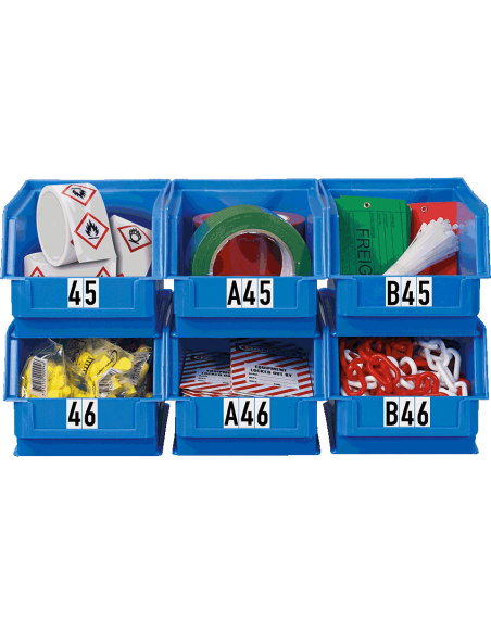 Set cijfer stickers 0-9 - zelfklevende folie - 20 kaarten - zwart wit