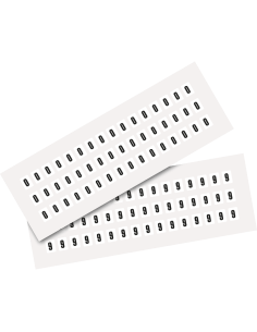 Set cijfer stickers 0-9 - zelfklevende folie - 20 kaarten - zwart wit