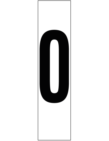 Cijfer sticker 0-9 op transparante folie - 170 x 40 mm