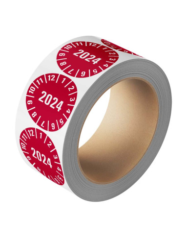 Keuringssticker met heel jaartal op rol