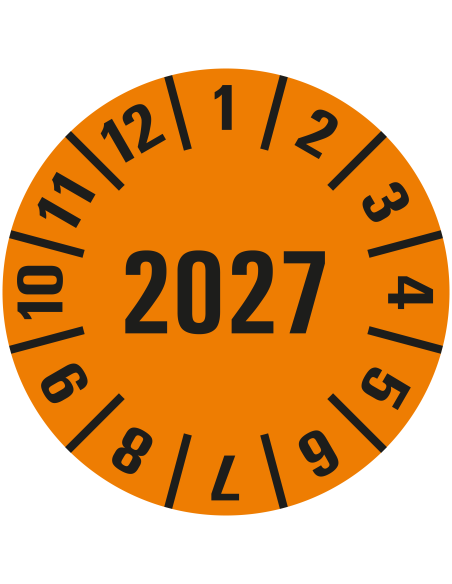 Keuringssticker met heel jaartal op rol