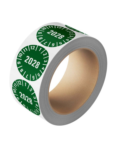 Keuringssticker met heel jaartal op rol
