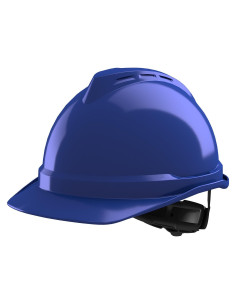 MSA V-Gard 500 veiligheidshelm - geventileerd - draaiknop - blauw