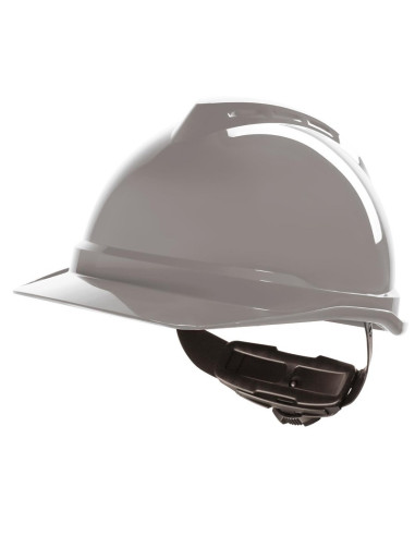 MSA V-Gard 500 veiligheidshelm - ongeventileerd - draaiknop - grijs