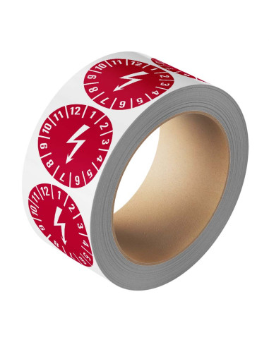 Elektrische keuringssticker op rol