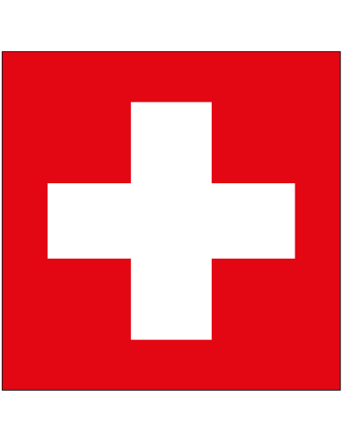 Rode  met wit kruis bord, rood wit, vierkant, symbool wit kruis met rode achtergrond