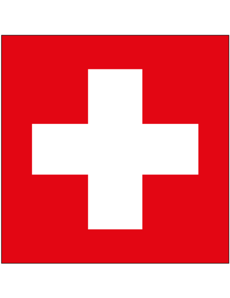 Rode  met wit kruis bord, rood wit, vierkant, symbool wit kruis met rode achtergrond