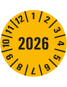 Keuringssticker met heel jaartal op vel 2026
