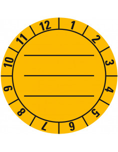 Beschrijfbare keuringssticker op vel