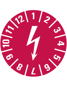 Elektrische keuringssticker op vel