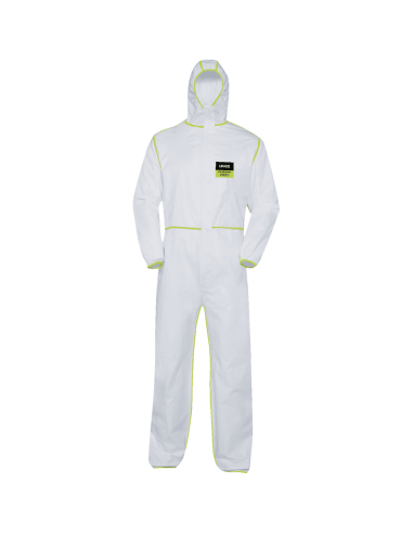 Uvex 9877 chemisch bestendige wegwerpoverall - 5 stuks, wit