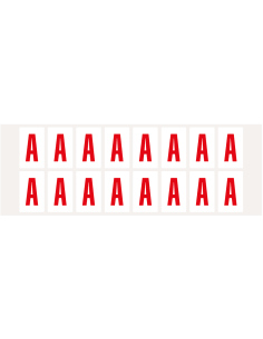 Letter stickers alfabet - rood wit - kopen?