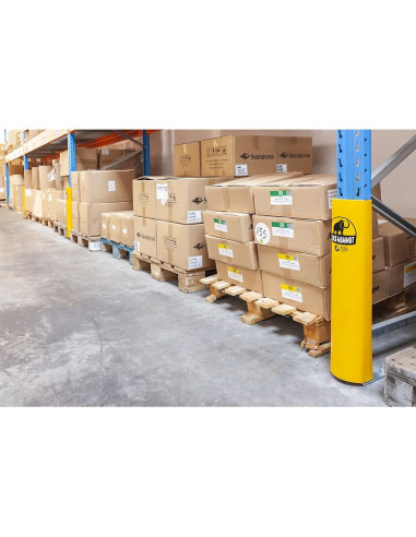 Ampere Rack-Mammut stellingbeschermer, geel