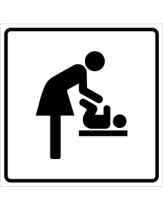 Kinderverzorging bord - wit zwart