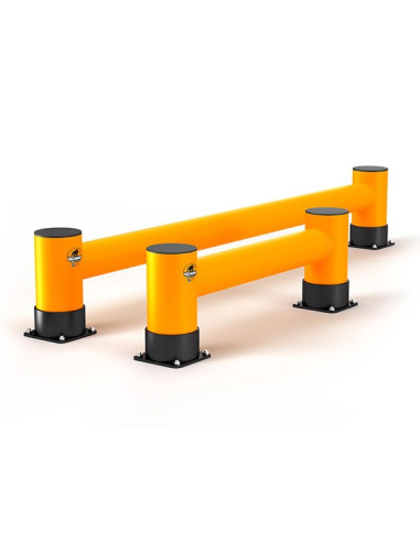 Ampere Rack-Mammut enkele eindbeschermer stellingen, geel zwart