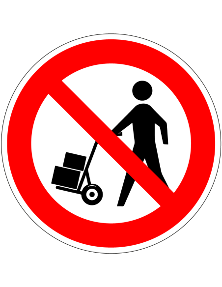 Steekwagens verboden sticker