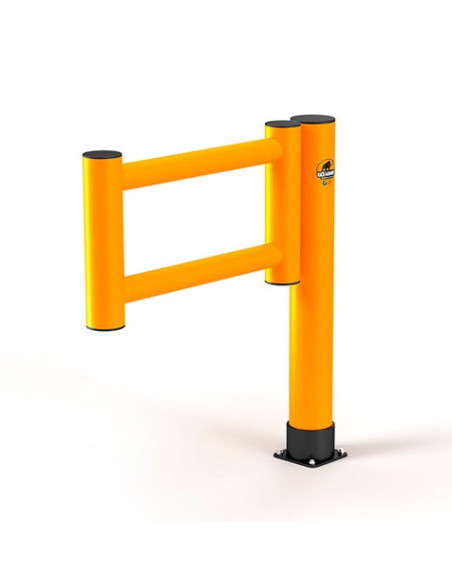 Ampere Rack-Mammut draaihek voor voetgangers barrières, geel zwart
