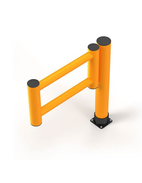 Ampere Rack-Mammut draaihek voor voetgangers barrières, geel zwart