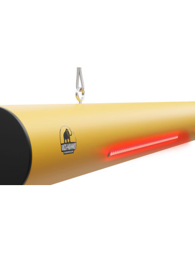 Ampere Rack-Mammut hoogtebegrenzer met alarm, geel zwart, rode lampen