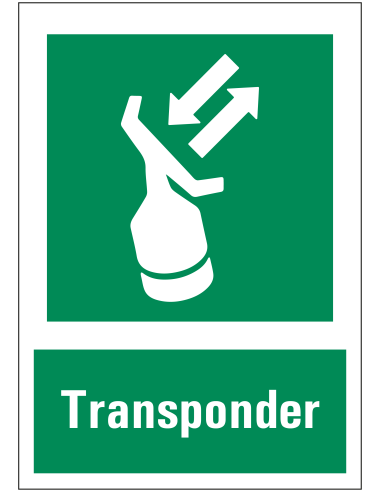 Transponder bord met tekst