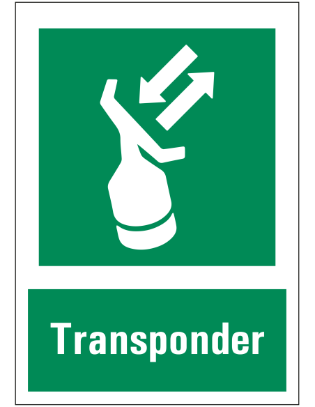 Transponder bord met tekst