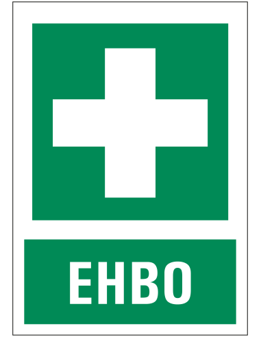 EHBO sticker met tekst