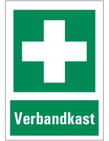 Verbandkast sticker met tekst