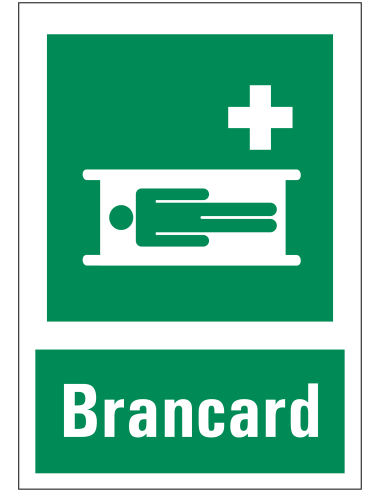 Brancard sticker met tekst