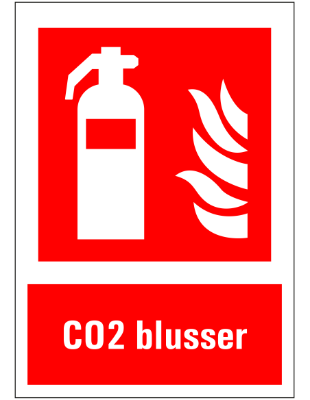 CO2 blusser bord met tekst