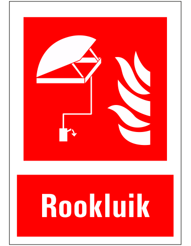 Rookluik bord met tekst