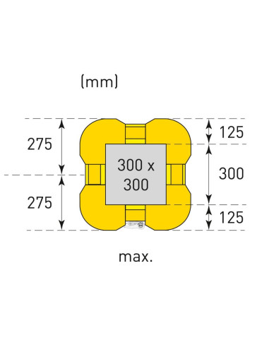 Morion kunststof zuilbeschermer - geel