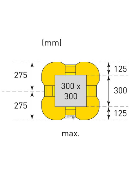 Morion kunststof zuilbeschermer - geel