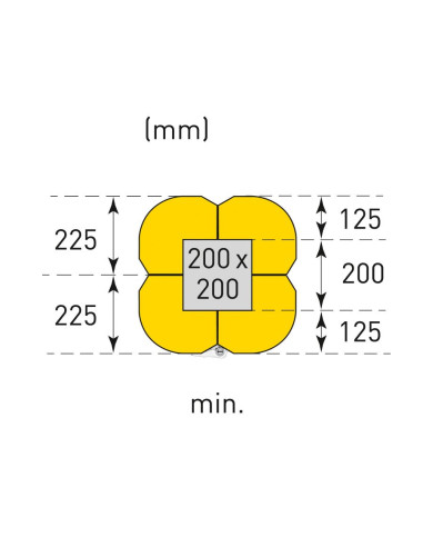 Morion kunststof zuilbeschermer - geel