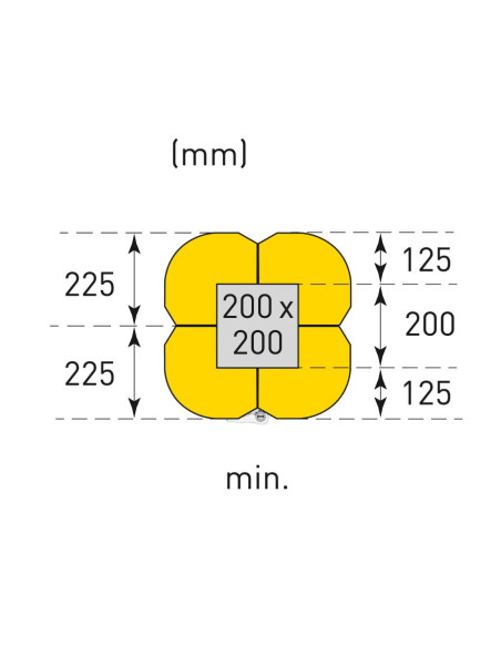 Morion kunststof zuilbeschermer - geel