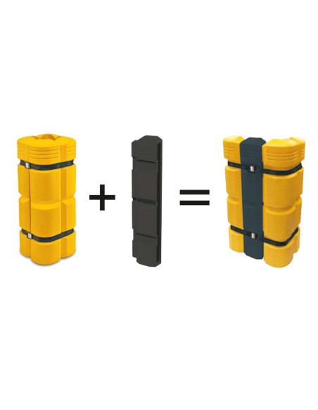 Verbredingselement voor kunststof zuilbeschermer - 1100 x 200 mm