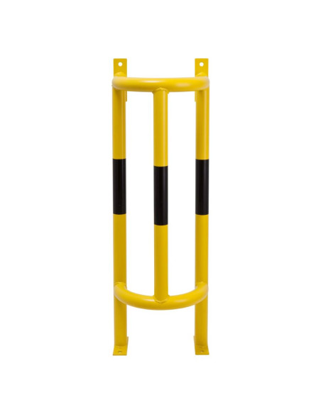 Morion buisbeschermer 180° - vloermontage - verzinkt en gecoat, geel zwart