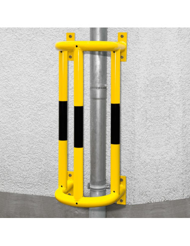 Morion buisbeschermer 180° - wandmontage - verzinkt en gecoat, geel zwart