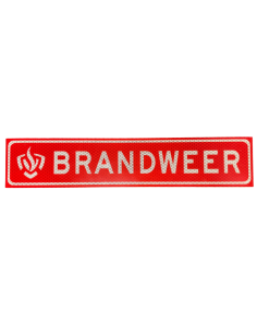 Brandweer bordje auto met zuignapjes - reflecterend