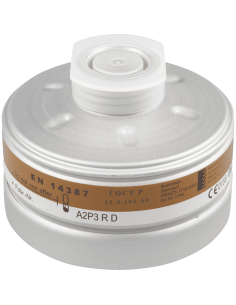 Dräger 1140 A2 P3 RD combifilter - schroefdraad aansluiting - zilver