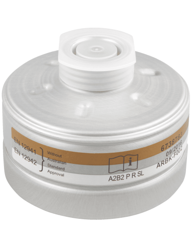 Dräger 1140 A2B2 P3 RD combifilter - schroefdraad aansluiting - zilver