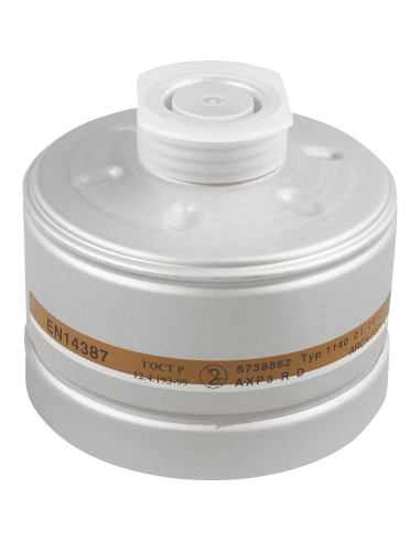 Dräger 1140 AX-P3R D combifilter -  schroefdraad sluiting - zilver