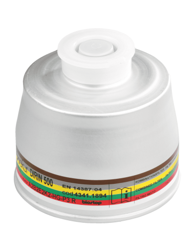 EKASTU A2B2E2K2 Hg P3R D combifilter - schroefdraad sluiting - zilver